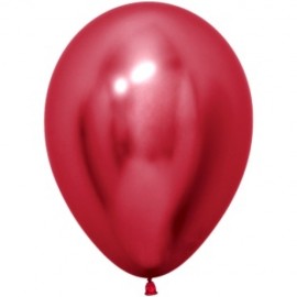 Шар (12''/30 см), Reflex, Зеркальный блеск, Красный (915), хром, 50 шт. 