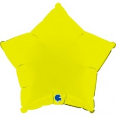 Шар (18''/46 см) Звезда, Лайм, Сатин, 1 шт. 