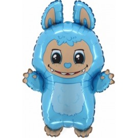 Шар (26''/66 см) Фигура, Плюшевый эльф, Голубой, 1 шт 