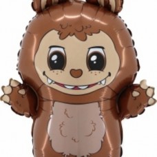 Шар (26''/66 см) Фигура, Плюшевый эльф, Коричневый, 1 шт. 