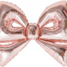 Шар (50''/127 см) Фигура, Бант, Розовое Золото, Металлик, 1 шт. 