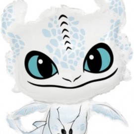 Шар (32''/81 см) Фигура, Любимый Дракон, Белый, 1 шт. 