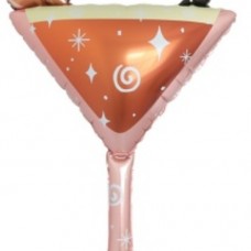 Шар (44''/112 см) Фигура, Бокал Мартини, Розовый, 1 шт. в уп. 