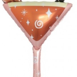 Шар (44''/112 см) Фигура, Бокал Мартини, Розовый, 1 шт. в уп. 