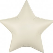 Шар (30''/76 см) Звезда, Кремовый, Сатин, 1 шт. в уп. 