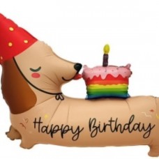 Шар (37''/94 см) Фигура, Таксик с кексиком, 1 шт. 