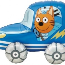 Шар 3D (29''/74 см) Фигура, Три Кота, Коржик в машинке, 1 шт. в уп. 