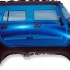 Шар (33''/84 см) Фигура, Внедорожник Джип, Синий, 1 шт. 