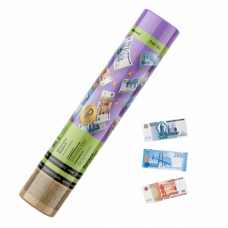 CM006 Максэм Пневмохлопушка 30 см (прям-ки из фольги, «рубли» 5000,2000,1000) 100/1 