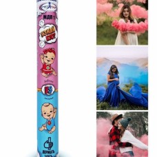 Цветной дым Hand smoke "МЕГАПИР" из Белого (30сек) в Голубой (30сек) 