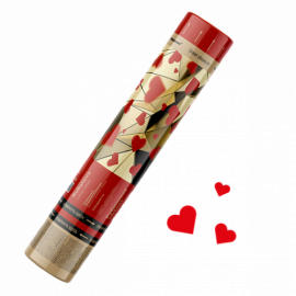 СМ001 Максэм Пневмохлопушка 30 см красные сердца из фольги 100/1 