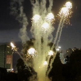 ФЛ0906 Пироф Летающий фейерверк Медуза (зеленая) 20/1