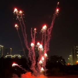 ФЛ0906R Пироф Летающий фейерверк Медуза (красный) 20/1