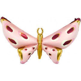 Шар (45''/114 см) Фигура 3D, Бабочка, Карнавальные крылья, Розовый, 1 шт. 