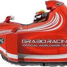 Шар (43''/109 см) Фигура, Гоночный автомобиль, Формула 1, Красный, 1 шт. 