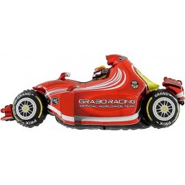 Шар (43''/109 см) Фигура, Гоночный автомобиль, Формула 1, Красный, 1 шт. 