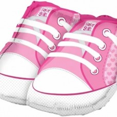 Шар (20''/51 см) Фигура, Ботиночки для девочки, Розовый, 1 шт. 