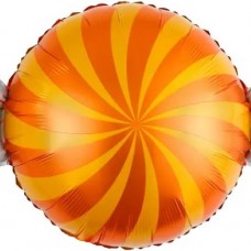 Шар (30''/76 см) Фигура, Конфета, Оранжевый/Желтый, 1 шт. 