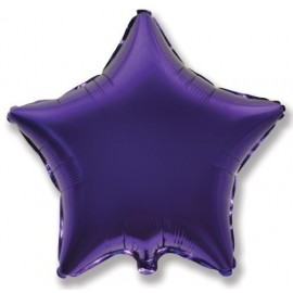 Шар (32''/81 см) Звезда, Фиолетовый, 1 шт. 