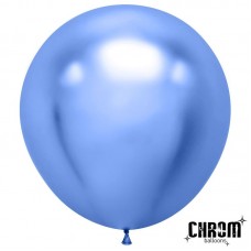 Шар (36''/91 см) Синий, хром, 1 шт. 