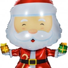 Шар (39''/99 см) Фигура, Дед Мороз с подарками, 1 шт. 