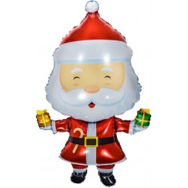 Шар (39''/99 см) Фигура, Дед Мороз с подарками, 1 шт. 