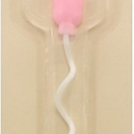 Свеча Цифра, 1 Воздушная серия, Розовый, 6 + 11 см, 1 шт. с держат. 