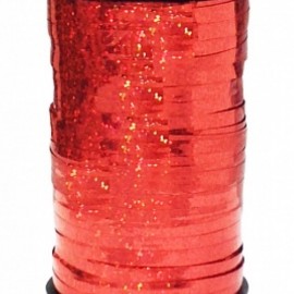 Лента полипропиленовая (0,5 см*250 м) Красный, Голография, 1 шт. 