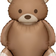 Шар (35''/89 см) Фигура, Мишка, Сатин, 1 шт. 