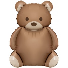 Шар (35''/89 см) Фигура, Мишка, Сатин, 1 шт. 
