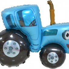 Шар (42''/107 см) Фигура, Синий трактор, 1 шт. в уп. 