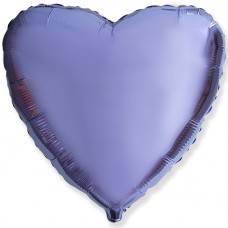 Шар (18''/46 см) Сердце, Сиреневый, 1 шт. 