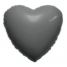 Шар (30''/76 см) Сердце, Графит, 1 шт. в уп. 