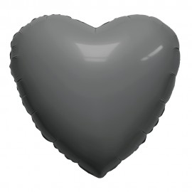 Шар (30''/76 см) Сердце, Графит, 1 шт. в уп. 