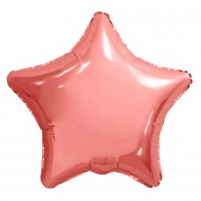Шар (19''/48 см) Звезда, Коралловый, 1 шт. 