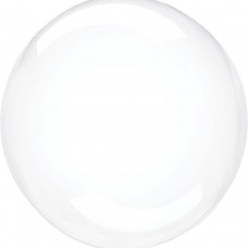 Шар (24''/61 см) Deco Bubble (синяя упаковка), Прозрачный, Кристалл, 10 шт. в уп. 