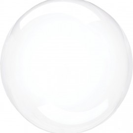 Шар (24''/61 см) Deco Bubble (синяя упаковка), Прозрачный, Кристалл, 10 шт. в уп. 