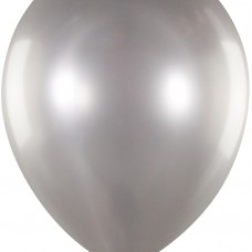Шар (12''/30 см) Серебро, металлик, 100 шт. 