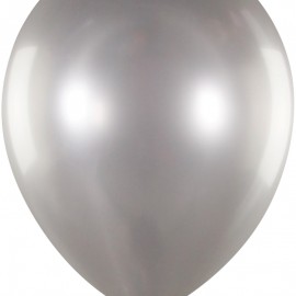 Шар (12''/30 см) Серебро, металлик, 100 шт. 