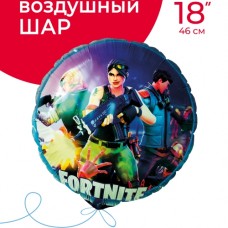 Шар (18''/46 см) Круг, Битва Героев, Дизайн №1, 1 шт. в уп. 