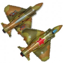 Шар (39''/99 см) Фигура, Самолет Истребитель, Военный, 1 шт.