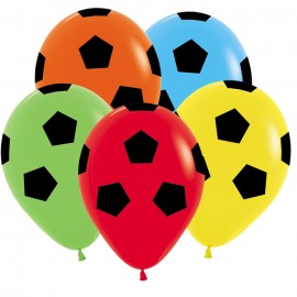 Шар (12''/30 см) Футбольный мяч, Ассорти, пастель, 5 ст, 25 шт.