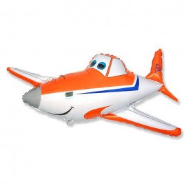 Шар (44''/112 см) Фигура, Гоночный самолет, Оранжевый, 1 шт.