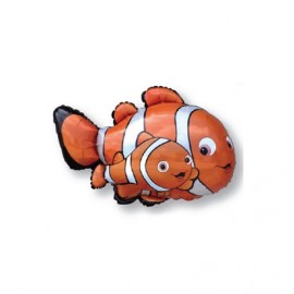 Шар (34''/86 см) Фигура, Рыба-клоун, Оранжевый, 1 шт.