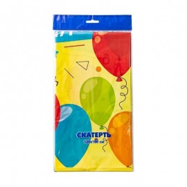 Скатерть одноразовая, Воздушные шары, Желтый, 120*180 см, 1 шт. 