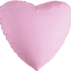 Шар (19''/48 см) Сердце, Фламинго, Сатин, 1 шт. 