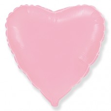 Шар (32''/81 см) Сердце, Розовый, Макарунс, 1 шт. 