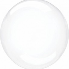 Шар (24''/61 см) Сфера 3D, Deco Bubble (синяя упаковка), Прозрачный, Кристалл, 1 шт. 