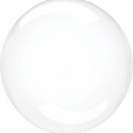 Шар (36''/91 см) Сфера 3D, Deco Bubble (синяя упаковка), Прозрачный, Кристалл, 1 шт. 