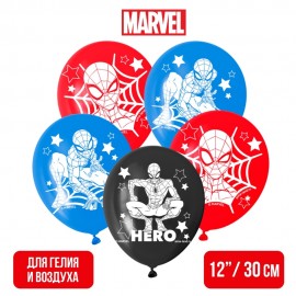 Воздушные шары "Super hero", Человек-паук (набор 25 шт) 12 дюйм 